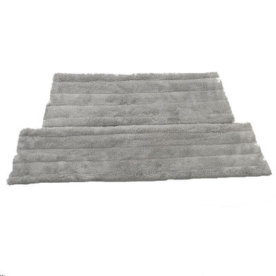 fita Grey Flat Dust Mop Household de Velcro de 450gsm Coral Fleece Fabric Trapezoid 10cm