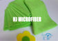 Pano de limpeza grande verde de Microfiber do teste padrão do jacquard da pérola do poliéster/poliamida com absorção forte